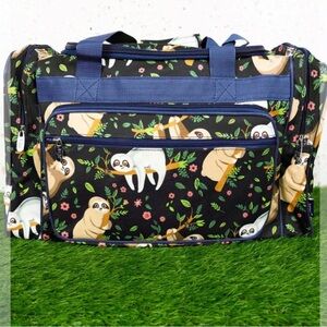 NGIL TAKE IT SLOW Sloth DUFFLE BAG 20" Long 12" Tall